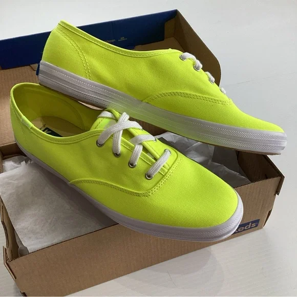 Keds Women’s Shoes Neon Champion Canvas Sneakers Size 9 WF66460 - Picture 2 of 9
